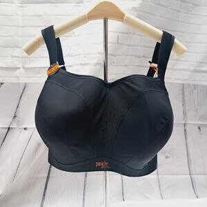 NWT Panache Wired Sports Bra in Black 36 HH (36L)